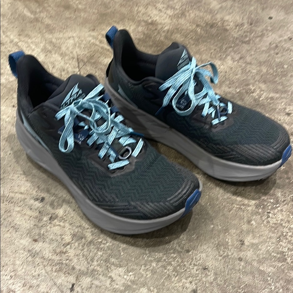 Hoka Black and Blue Athletic Shoes with Breathable Mesh